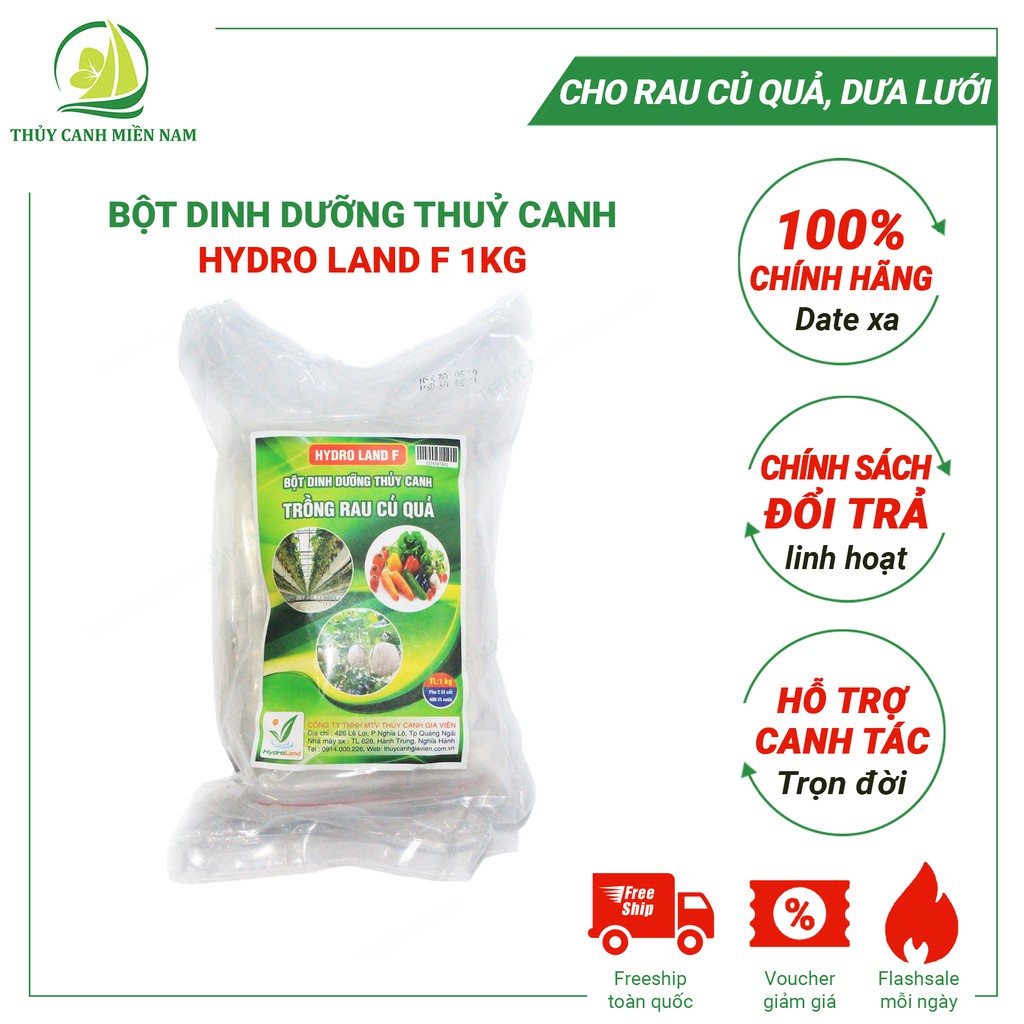 Dinh dưỡng thủy canh trồng rau củ quả dạng bột HYDRO LAND F