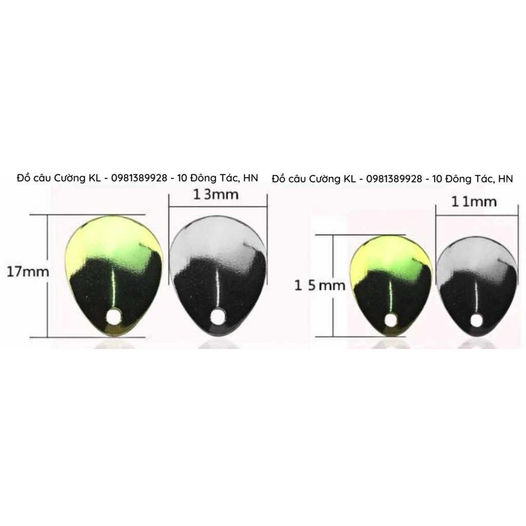 Vỉ 5 chiếc Thìa xoay tròn câu lure