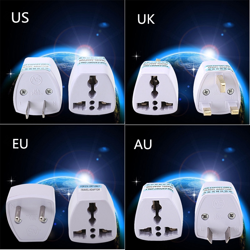 Đầu chuyển đổi ổ cắm AC chuẩn AU/EU/US/UK tùy chọn