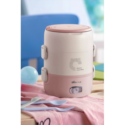 Hộp cơm cắm điện Bear DFH-S2358, dung tích 2L, 3 tầng, nấu chín, giữ nhiệt và hâm nóng cho thức ăn, dùng inox 304