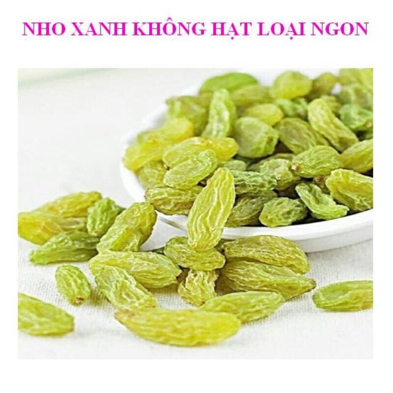 Nho Xanh Ninh Thuận Loại 1 Trái To, Ngon Tuyệt, Túi zip 500g