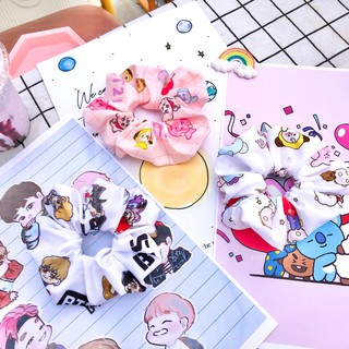 cột tóc hoạt hình- scrunchies BTS