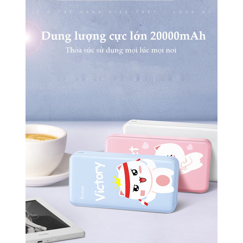 Sạc dự phòng Yoobao S8 PLUS 20000mAh - Tặng kèm túi đựng pin - Hàng phân phối chính hãng