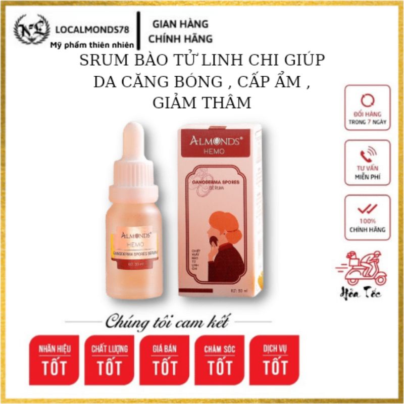 Serum giảm giản mao mạch ALMONDS - Ganoderma Spores serum 65gr