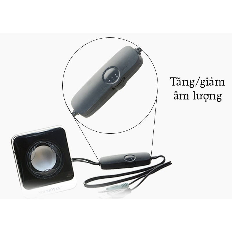 Loa máy tính vi tính Soundmax A120 - USB (Đen) (Hãng phân phối chính thức)