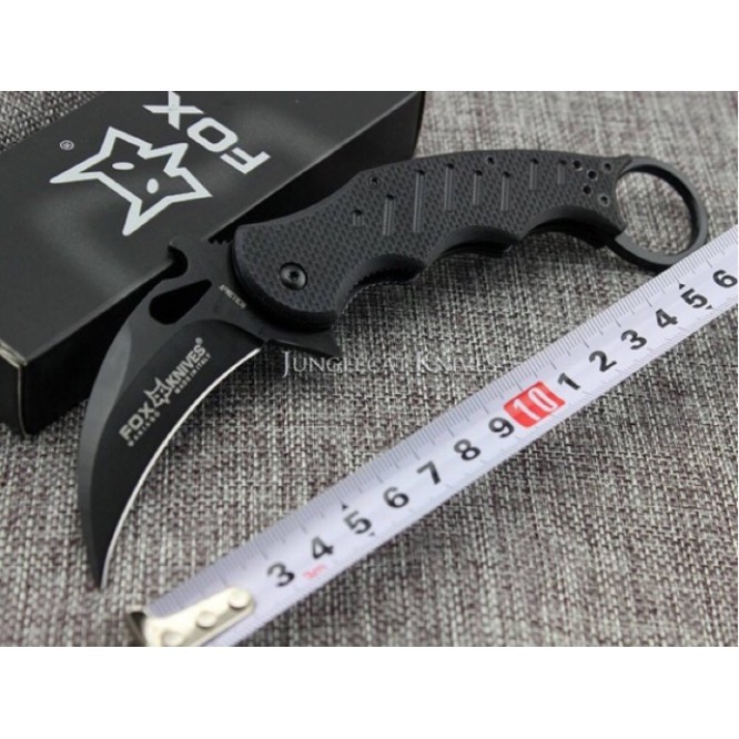 Dao Phượt Gấp karambit Fox đen Cắt Gọt Hoa Quả