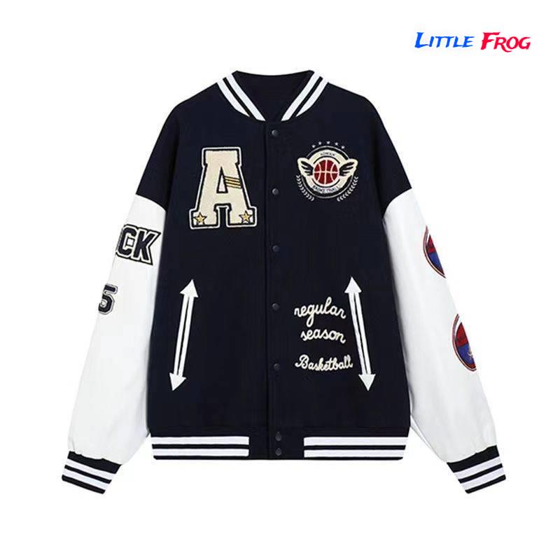 jacket áo khoác varsity jacket varsity bomber ☀American Street Style Retro Cặp đôi phục vụ bóng chày dành cho nam giới thiết kế thích hợp sinh viên đại học Đàn ông và phụ nữ✹