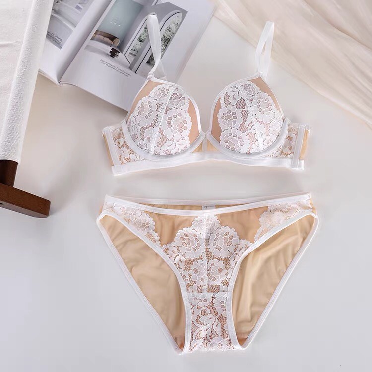 BD1029-Bộ đồ lót nữ có gọng sexy nâng ngực gợi cảm cao cấp ren hoa mỏng