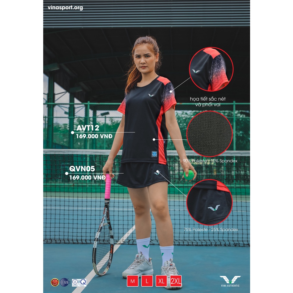 Set bộ thể thao NAM/ NỮ TENNIS- AVT12 cao cấp, chất lượng, chuẩn form, hàng chính hãng