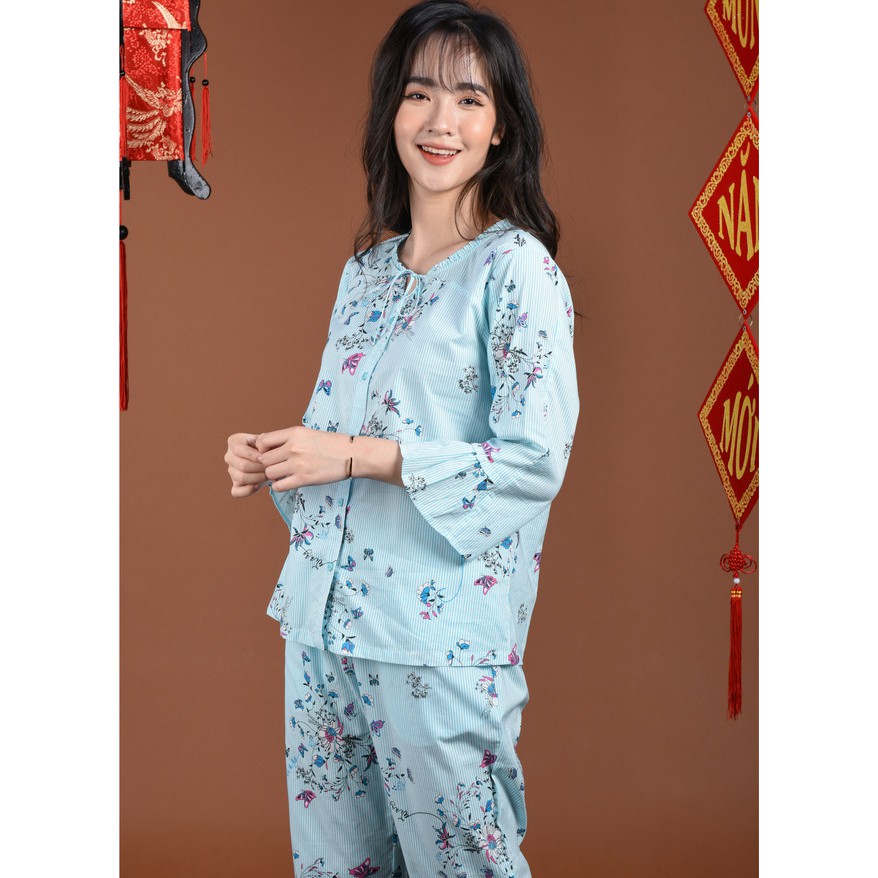 Bộ đồ mặc nhà xuân hè tay lỡ quần dài WINNY 1MNWO20091