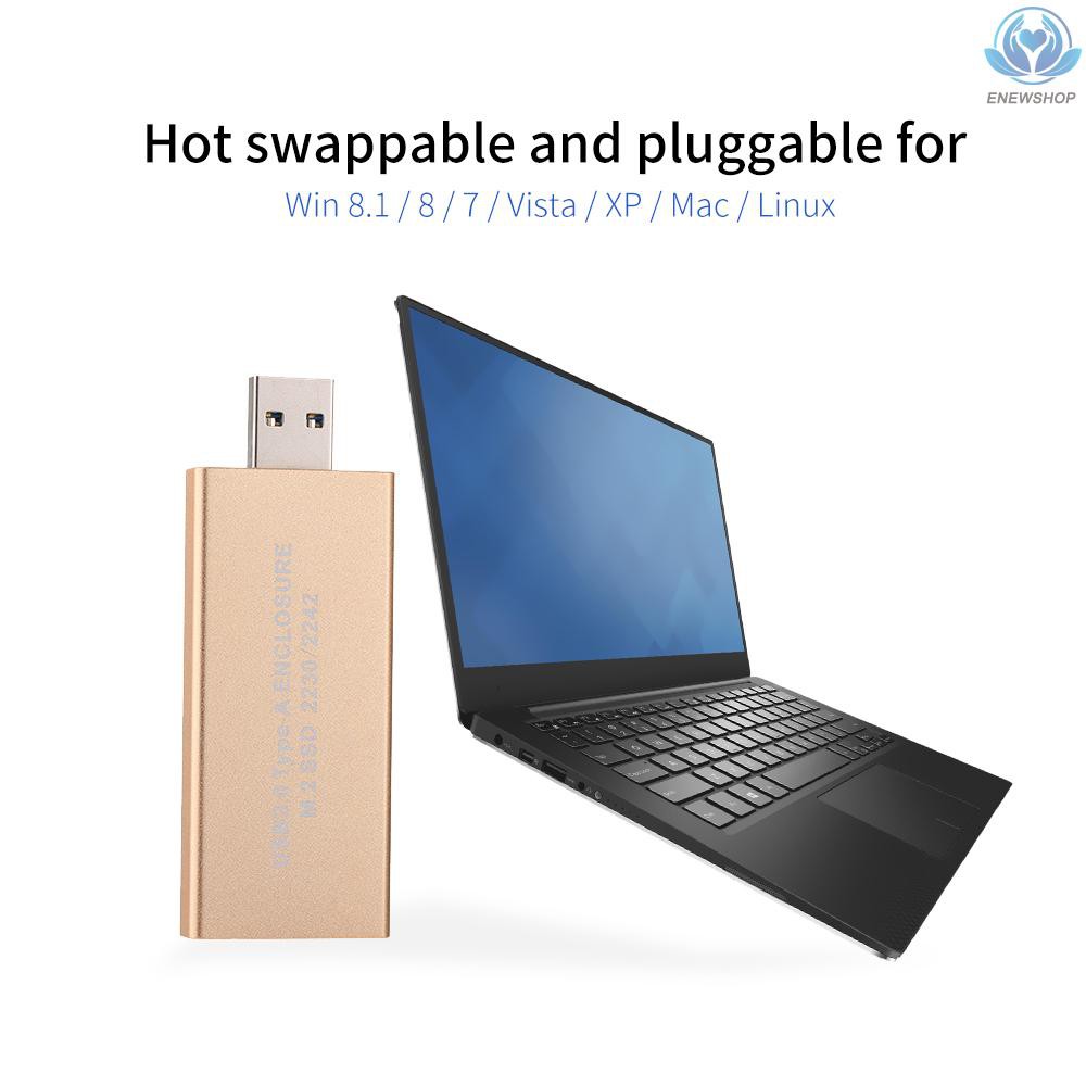 【enew】USB 3.0 to M.2 SSD Enclosure Storage Case for NGFF B Key Hard Disk B+M Key M2 SATA SSD External Box Adapter | BigBuy360 - bigbuy360.vn