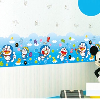 Decal dán tường chân tường doremon