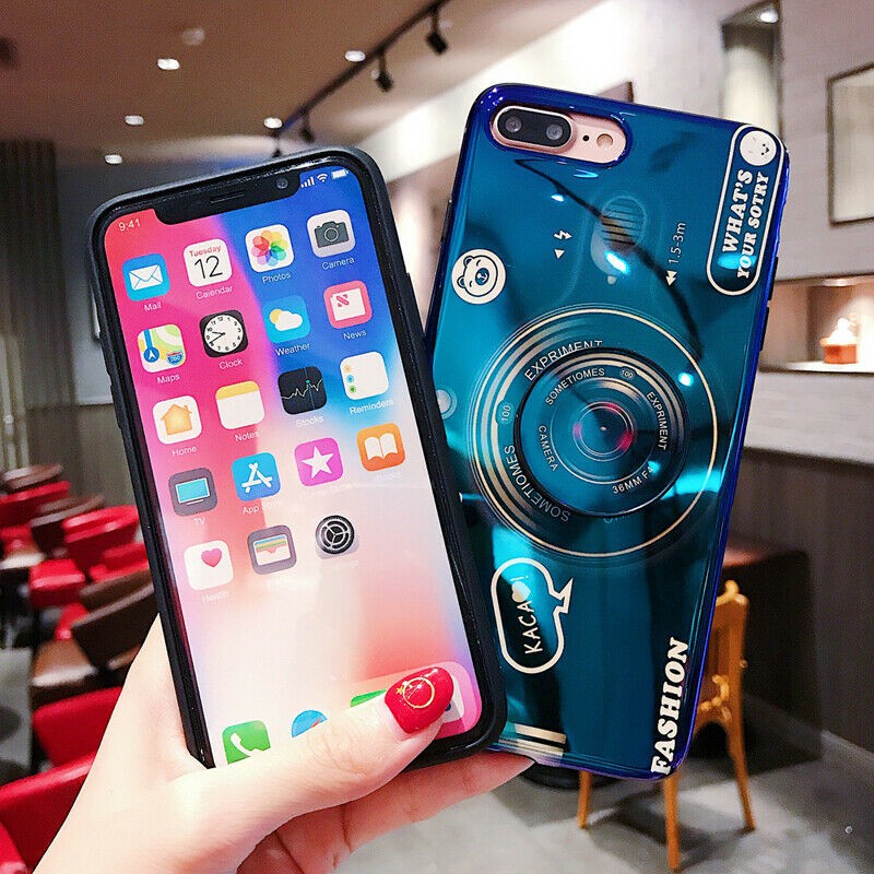 Ốp điện thoại bảo vệ cho iPhone 5 5S 6 6s 7 8 Plus XR X XS Max iPhone 11 pro max có đế đỡ kiểu camera