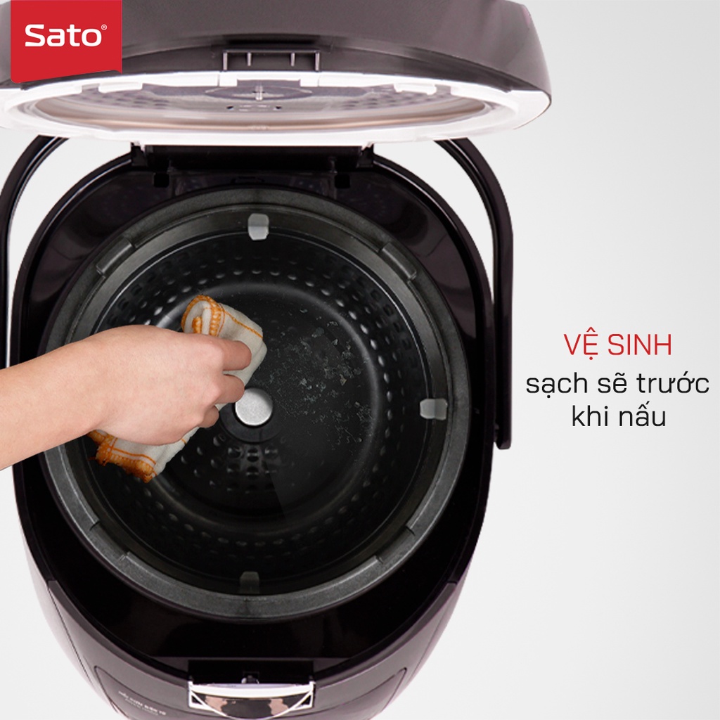 Nồi cơm điện cao tần Sato 18CT011 1.8L, công nghệ cao tần IH inverter thông minh