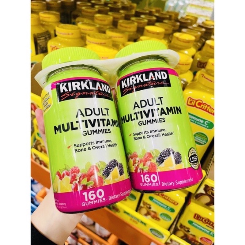 KẸO DẺO BỔ SUNG VITAMIN ADULT MULTIVITAMIN GUMMIES 160V CỦA MỸ (Lẻ 1 hộp)Hàng Oder