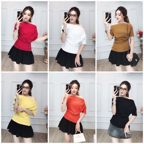 Áo Lệch Vai Thun Bozip Cao Cấp ÁO THUN LÊCH VAI CAO CẤP