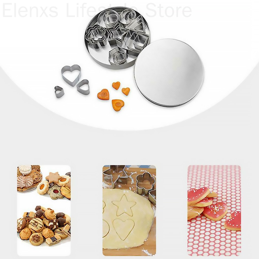 Bộ 24 Khuôn Cắt Bánh Quy Bằng Thép Không Gỉ