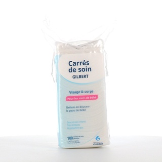 Khăn mặt/ khăn lau dùng 1 lần cho da bé nhạy cảm GILBERT 100 miếng