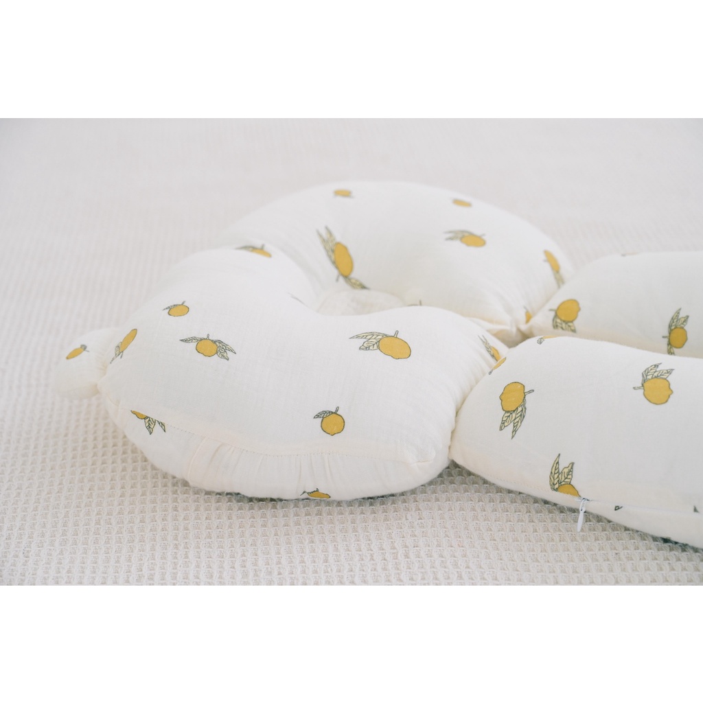 HÀNG CAO CẤP - Gối Ôm Chữ U BABYBEE - Chống Méo Đầu, Giật Mình Chất vải sợi tre Muslin Tree Siêu Mềm Mát Cho Bé