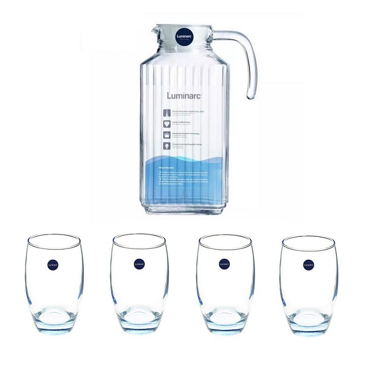 bộ bình ly uống nước thủy tinh - bộ bình ly uống nước