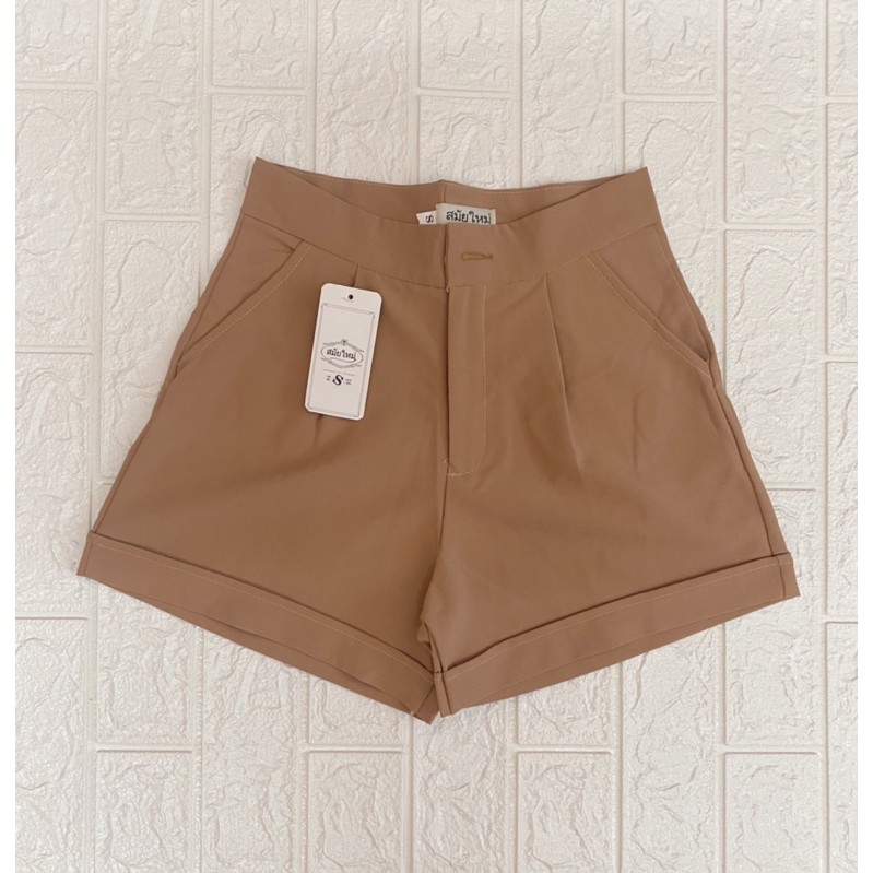 Quần short ngắn nữ có xắn lai, form lưng cao đẹp