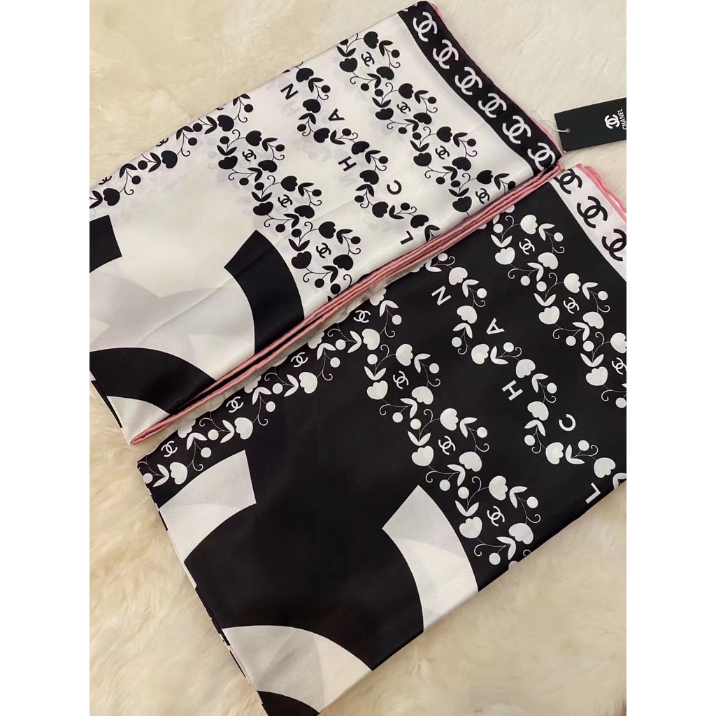 Khăn Choàng Cổ Lụa Vuông In Họa Tiết Thời Trang Sang Trọng Cho Nữ