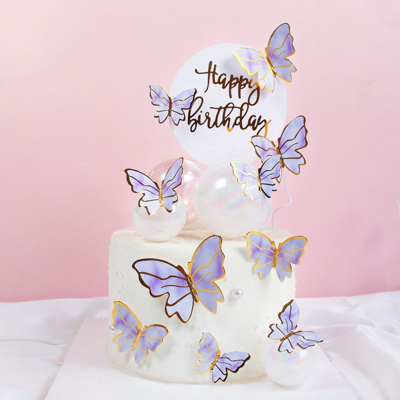 Set 6 bươm bướm trang trí bánh sinh nhật siêu đẹp