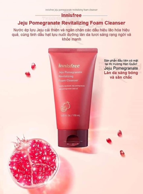 SỮA RỬA MẶT CHỐNG LÃO HOÁ LỰU ĐỎ INNISFREE