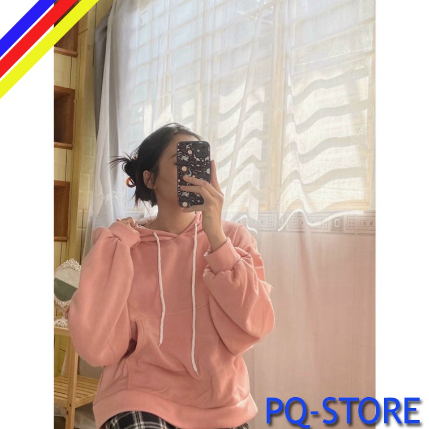 (Free Ship+Hoàn Xu) ❤ Áo Hoodie Basic tay phồng  - Form lửng chất nỉ bông