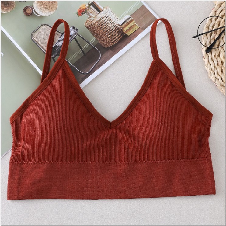 Áo Lót Nữ - Áo Bra Nữ 2 dây tập gym chữ U hở lưng 2 dây không gọng nâng ngực gợi cảm