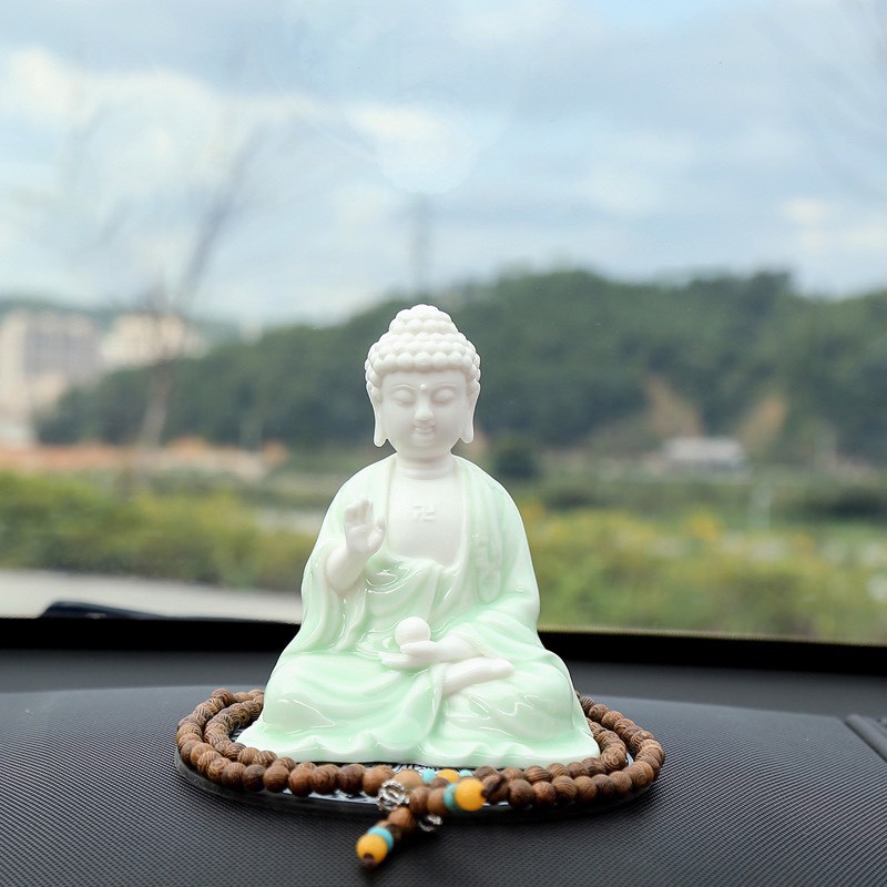 Tượng phật ADIDA trang trí taplo , Tượng Adida sứ cao cấp trang trí xe hơi , Tượng Phật Tổ Để Taplo ô tô
