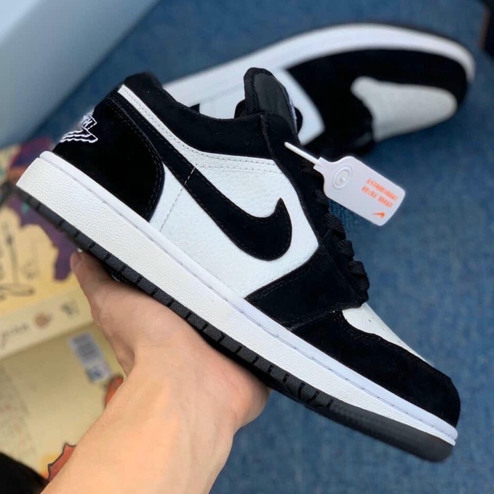 Giày Jordan Cổ thấp, jd1 low Panda đen trắng chuẩn | BigBuy360 - bigbuy360.vn