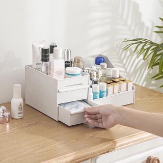 Kệ đựng mỹ phẩm 2 tầng nhiều ngăn đựng mỹ phẩm tiện ích