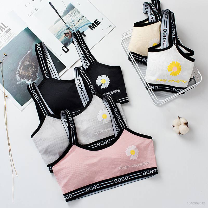Áo Ngực Cotton Tập Thể Thao Cho Bé Gái 10-16 Tuổi