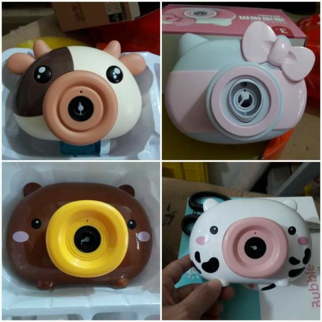 Máy chụp ảnh phun bong bóng, đồ chơi trẻ em