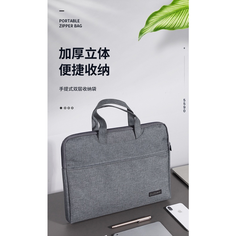 Túi Xách Vải Canvas Màu Sắc Đơn Giản Thời Trang Công Sở Cho Nam Giới