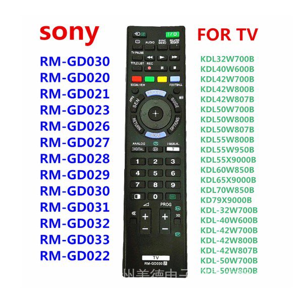 Điều Khiển Từ Xa RM-GD030 Cho TV SONY Bravia RM-GD023 GD033 RM-GD031 RM-GD032 RM-GD027 KDL32W700B KD