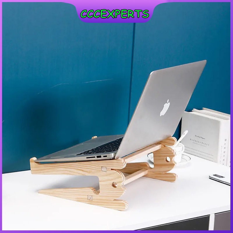 Giá đỡ máy tính xách tay Cccexperts 2 trong 1 bằng gỗ tiện lợi | BigBuy360 - bigbuy360.vn