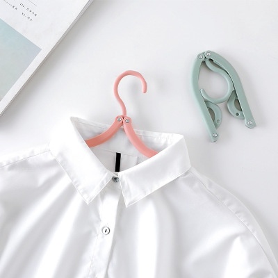 Set 10/20 Móc Treo Quần Áo Bằng Nhựa Có Thể Gấp Gọn Tiện Dụng