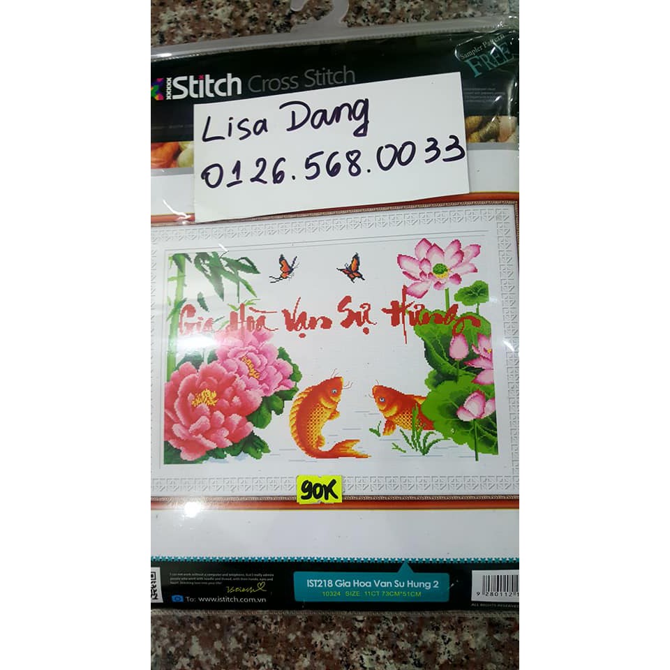 Tranh thêu GIA HÒA VẠN SỰ HƯNG IST218 (73X51CM chưa thêu ist218