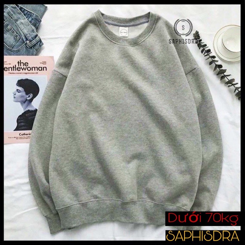 Áo Thun Sweater Nam Nữ Unisex Cao Cấp Vải Đẹp Áo Thun Tay Dài Cặp Đôi Thời Trang Form Rộng - Saphisdra