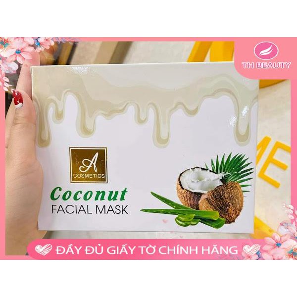 <THẬT 100%> Mặt nạ dừa nha đam Coconut Acosmetic (1 miếng)