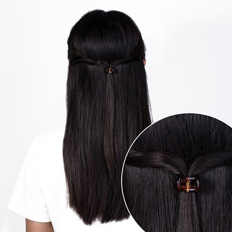 Cathaya Korean Cute Black Hair Claw Clip Simple Acrylic Mini Hairpin Women Girl Headdress Accessories