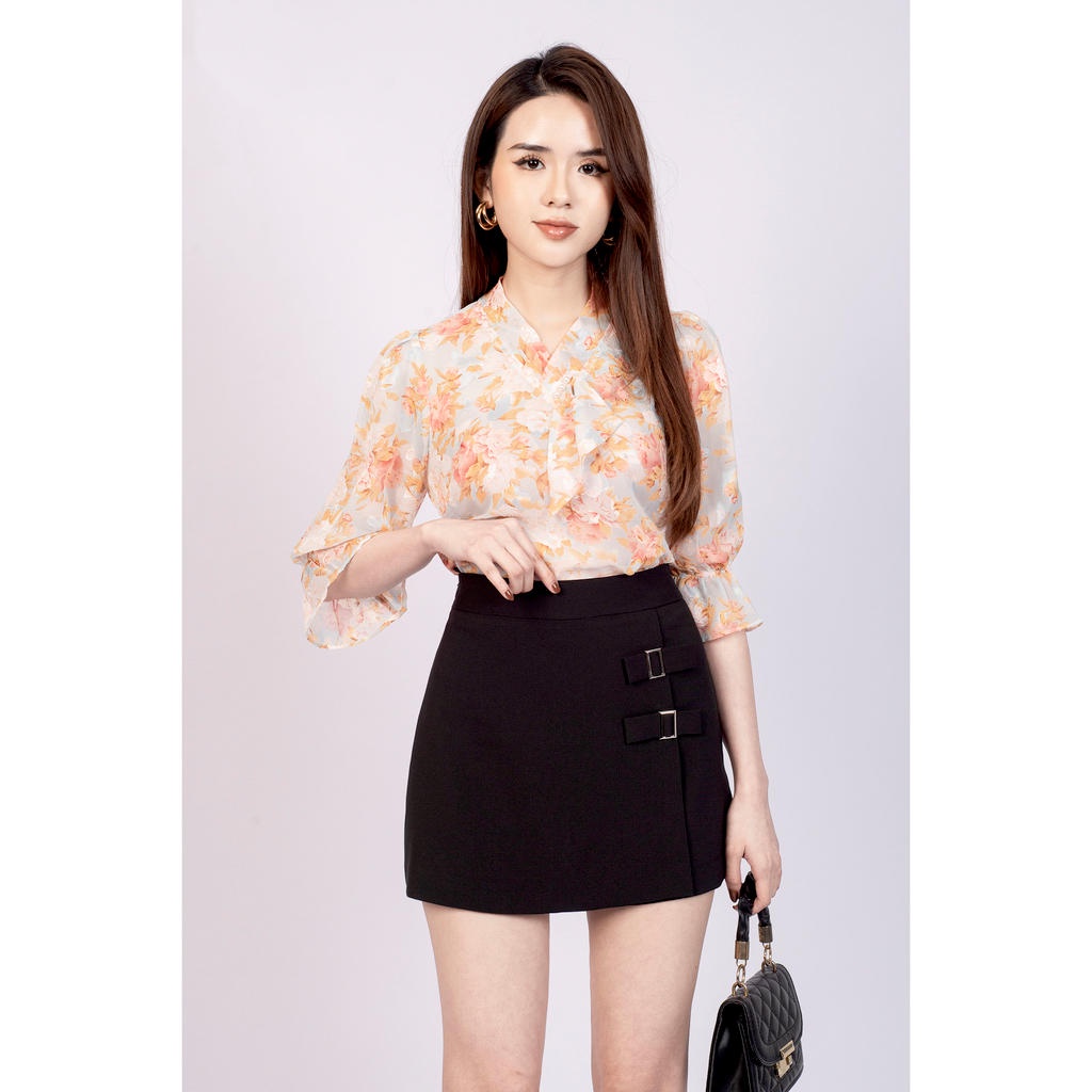 Quần giả váy, trang trí đai nơ MMOutfit Q0120258