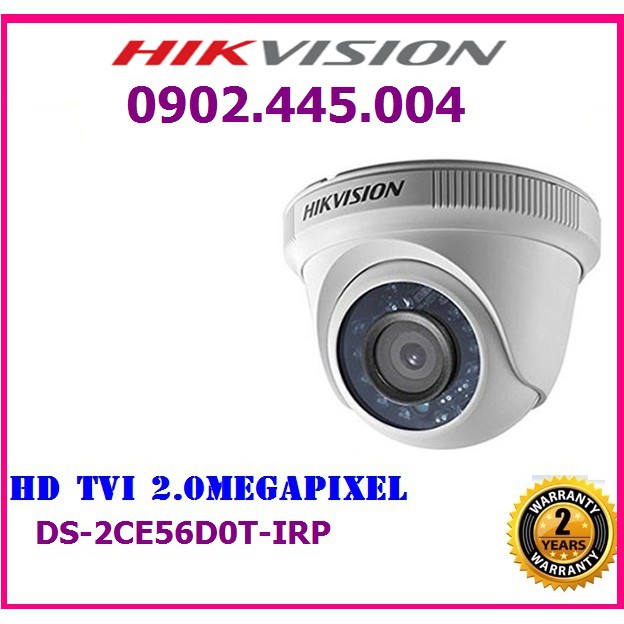 Camera Hikvision DS-2CE56D0T-IRP (HD-TVI 2M), hồng ngoại 20m