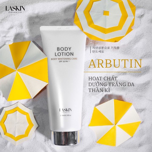 Dưỡng Thể Trắng Da Toàn Thân Chống Nắng Hàn Quốc Body Lotion Laskin 200ml | BigBuy360 - bigbuy360.vn