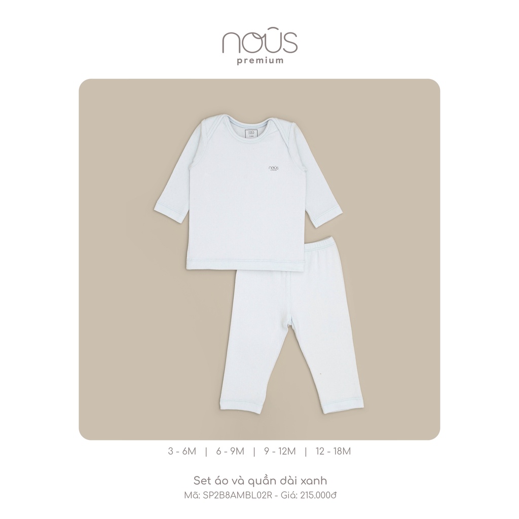 Set quần áo trẻ em dài tay nous premium cao cấp đủ màu 3 đến 24 tháng - Nous Bình Dương - Bipbipstore