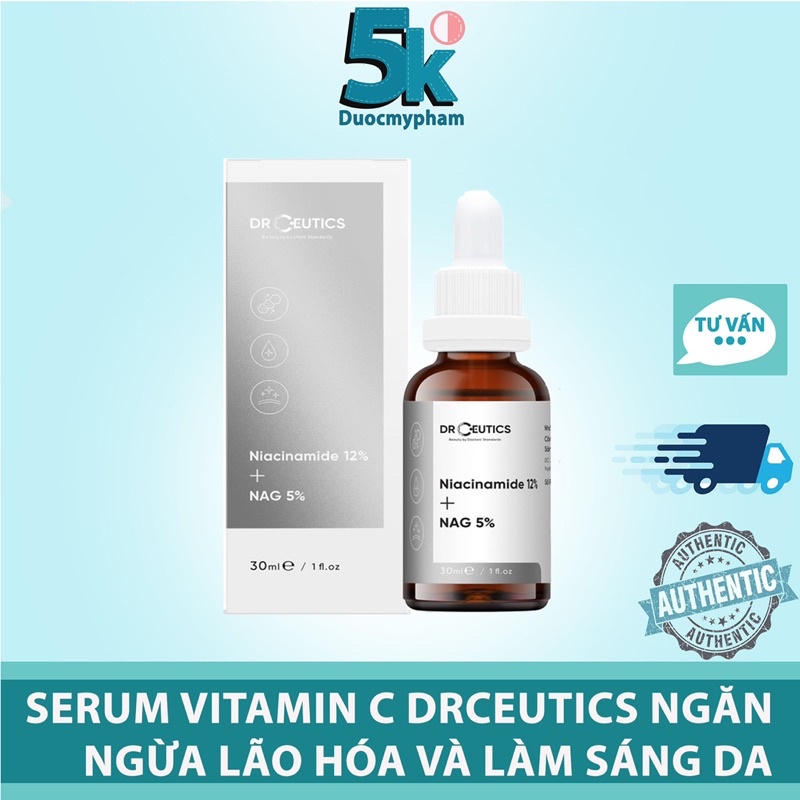 Serum Vitamin C DrCeutics - Ngừa Lão Hóa, Sáng Da, Mờ Thâm Nám - VitaminC 16% + Tranexamic Acid 3%