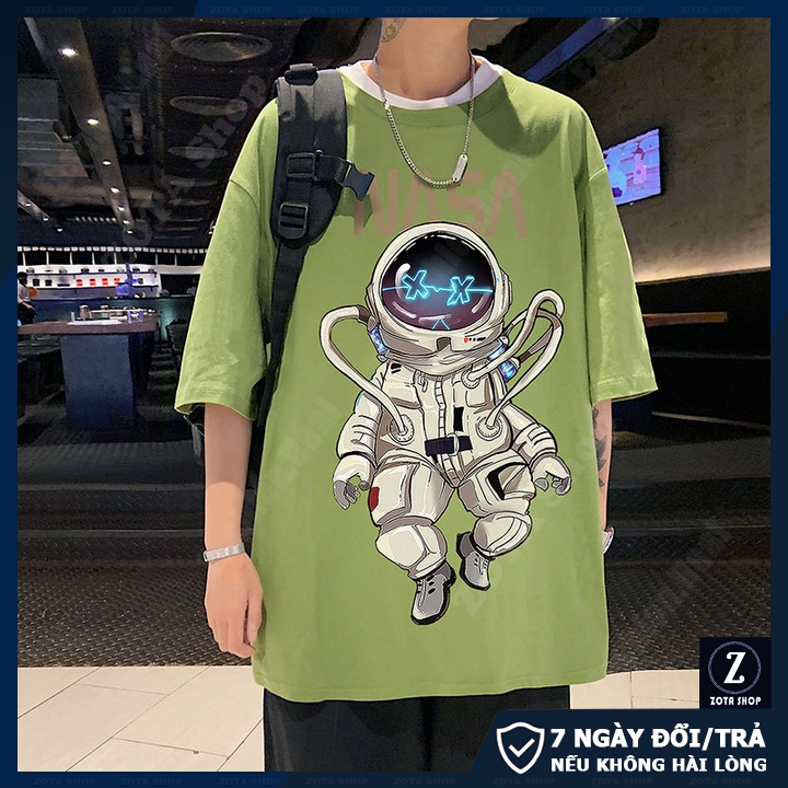 Áo thun nam tay lỡ ZOTA, áo phông unisex oversize NASA NTL1.11