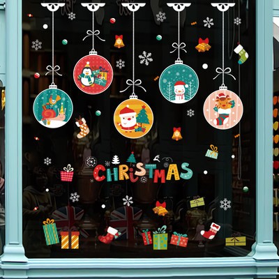 Giáng sinh Bóng Mặt dây chuyền nhỏ lễ hội cửa hàng đồ trang sức trần trang trí cửa hàng hoạt động cảnh bố trí cửa sổ dán